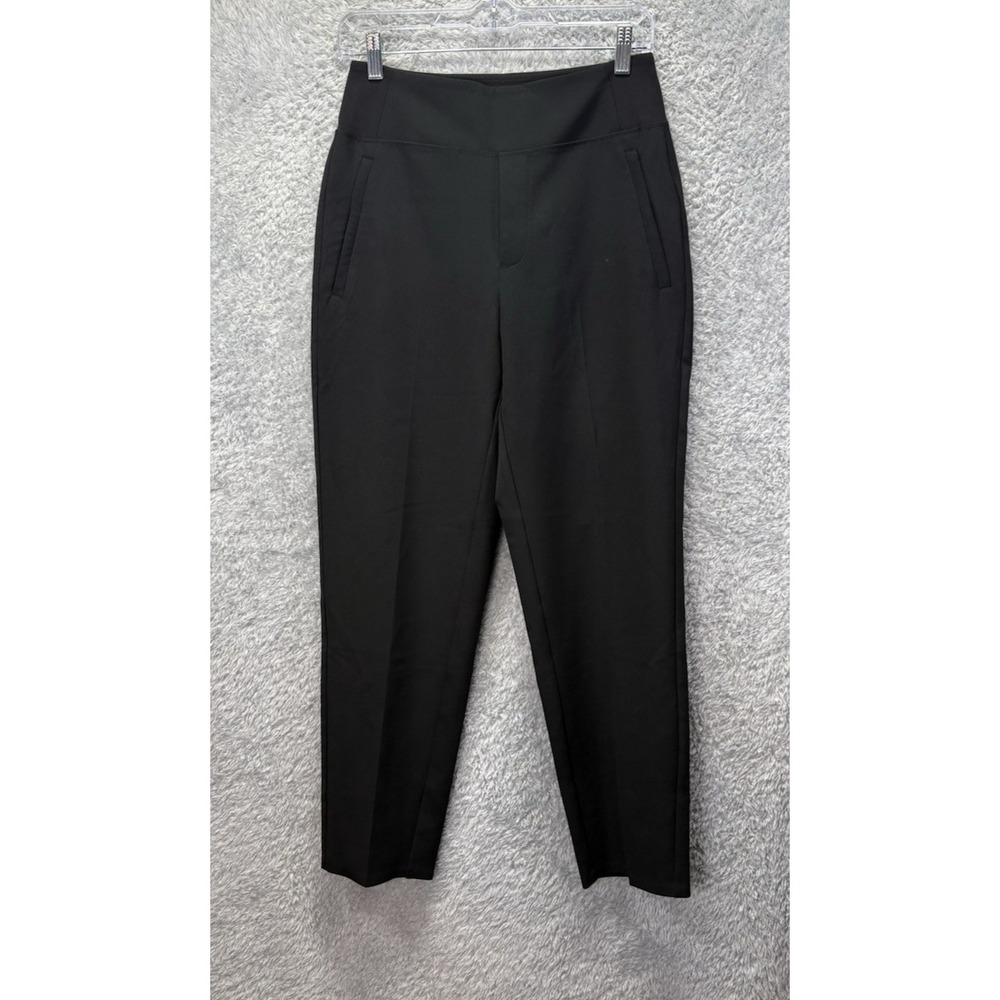 Athleta Womens 2 Black Brooklyn Ankle Pants Stretch Slim Tapered Packable Career